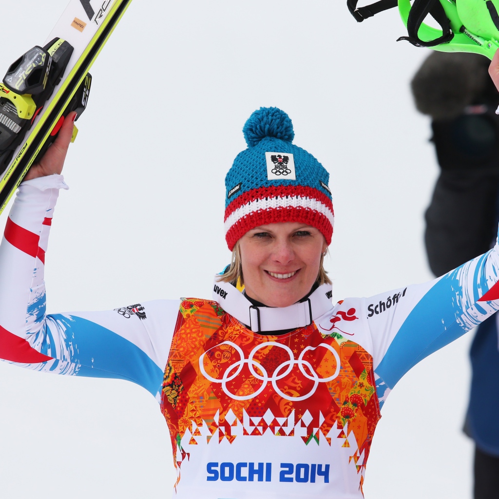 Австрийская лыжница Николь Хосп на олимпиаде в Сочи