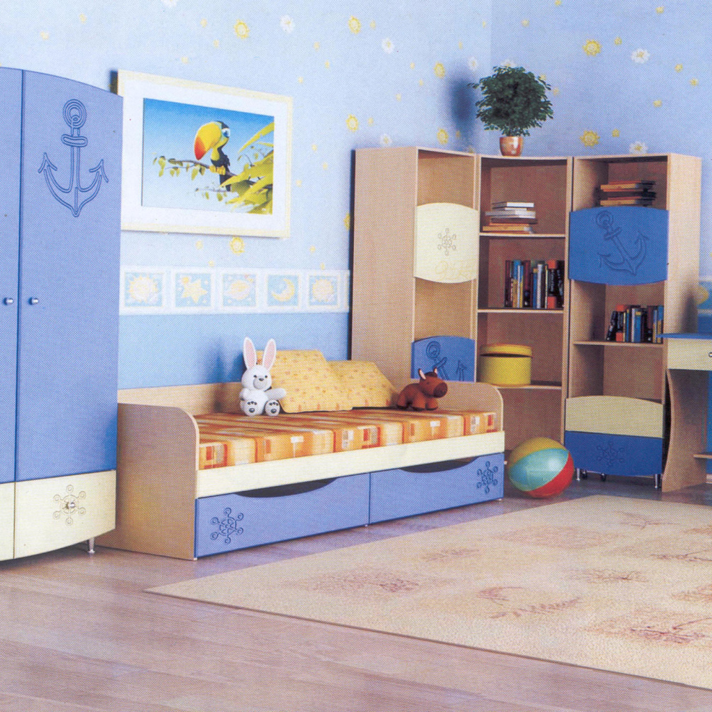 Синяя детская комната