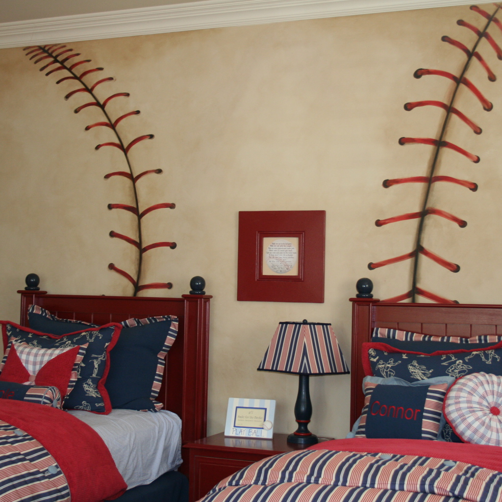 Оформление детской в стиле бейсбольного мяча