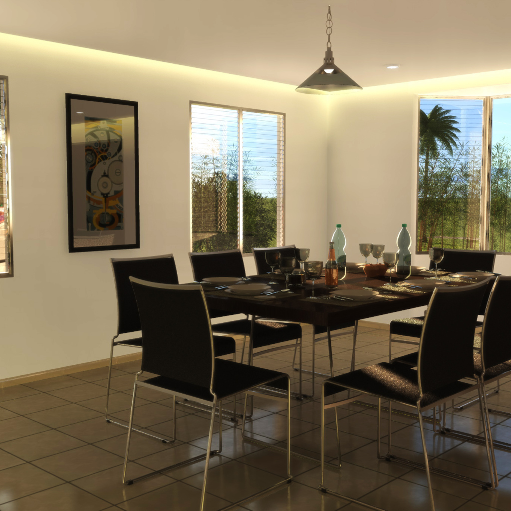 Столовая в загородном доме