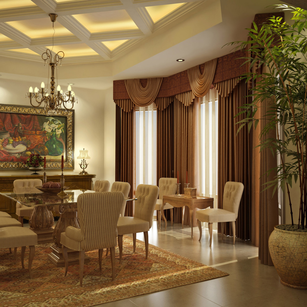 Столовая в богатом доме