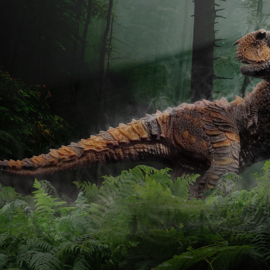 Динозавр в джунглях
