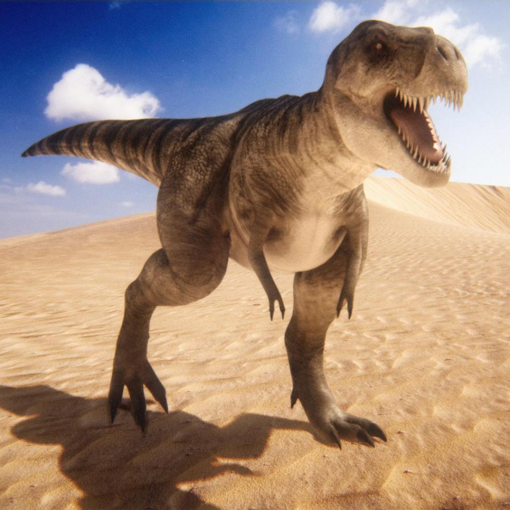 Динозавр в пустыне