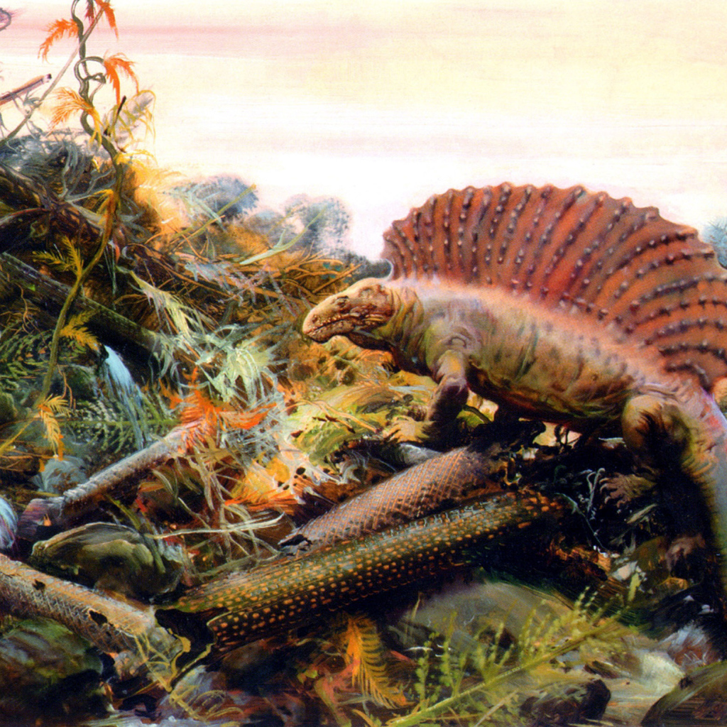 Динозавр на обломках