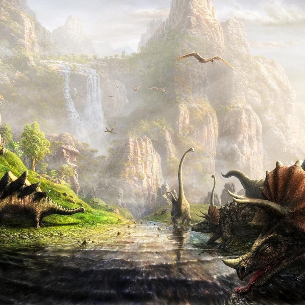 Динозавры у реки