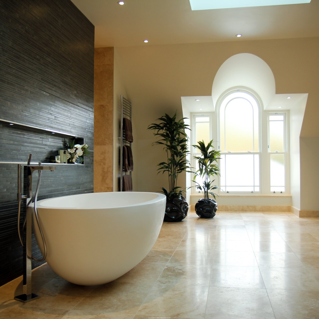 Яйцевидная форма ванной