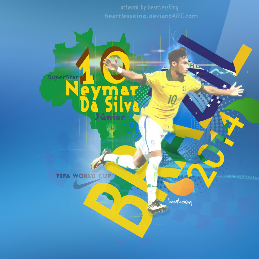 Футболист Неймар да Силва на Чемпионате мира по футболу в Бразилии 2014