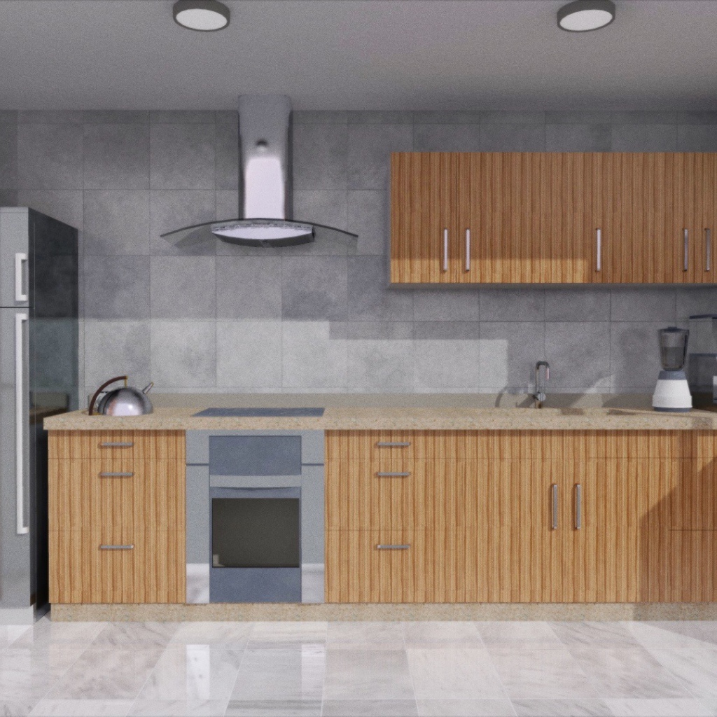 Мебель в кухне под дерево