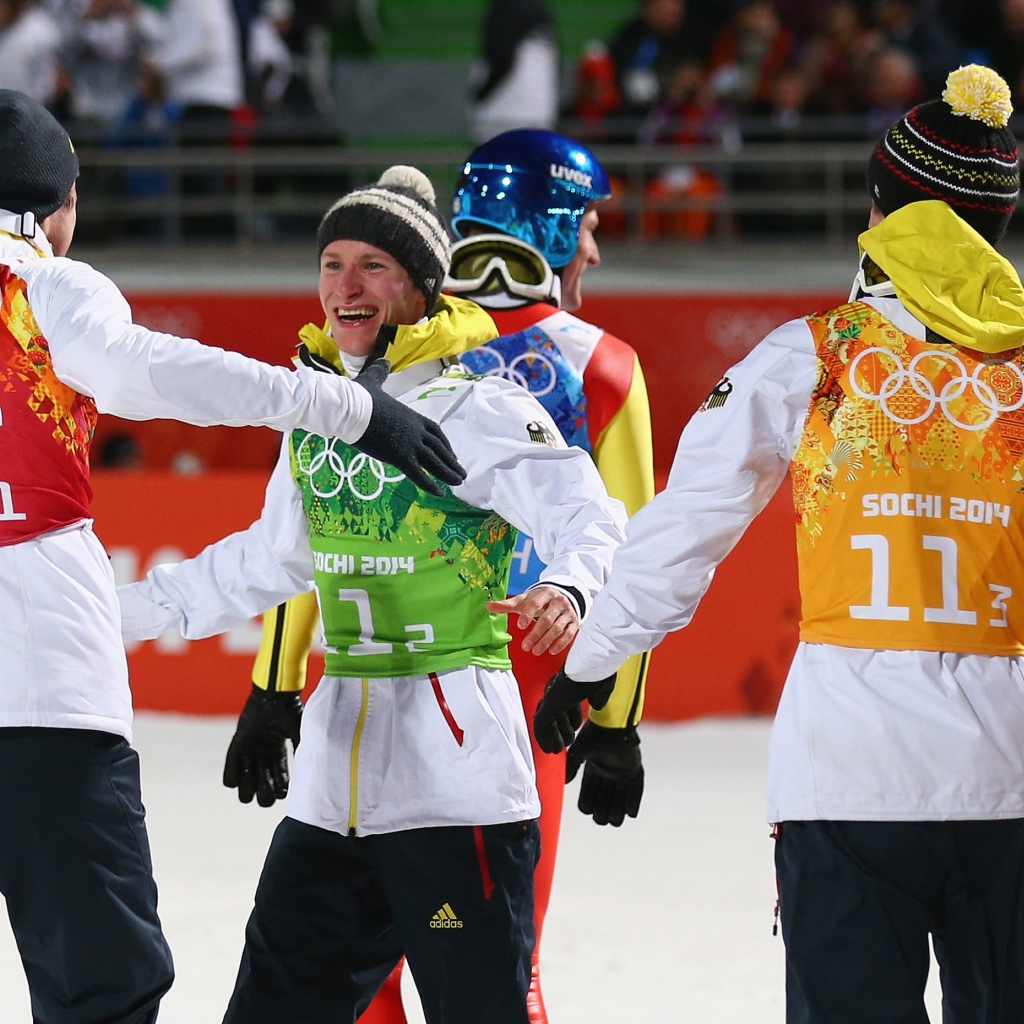 Немецкий прыгун на лыжах с трамплина Маринус Краус на олимпиаде в Сочи