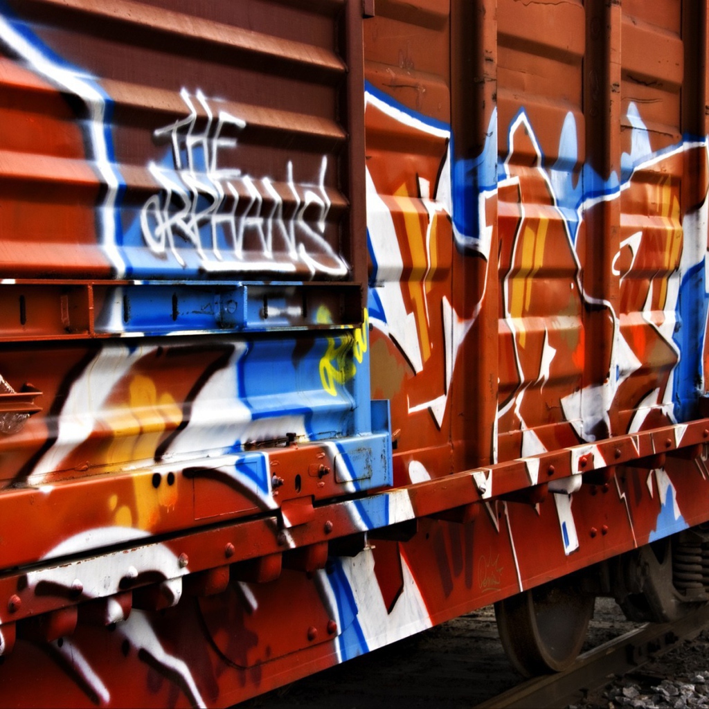 Граффити на вагоне