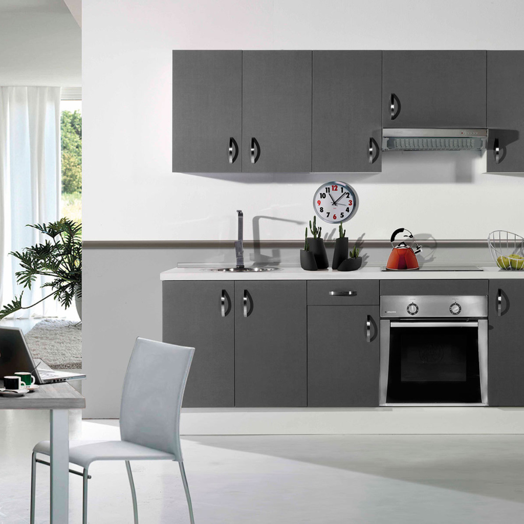 Серый цвет в кухне