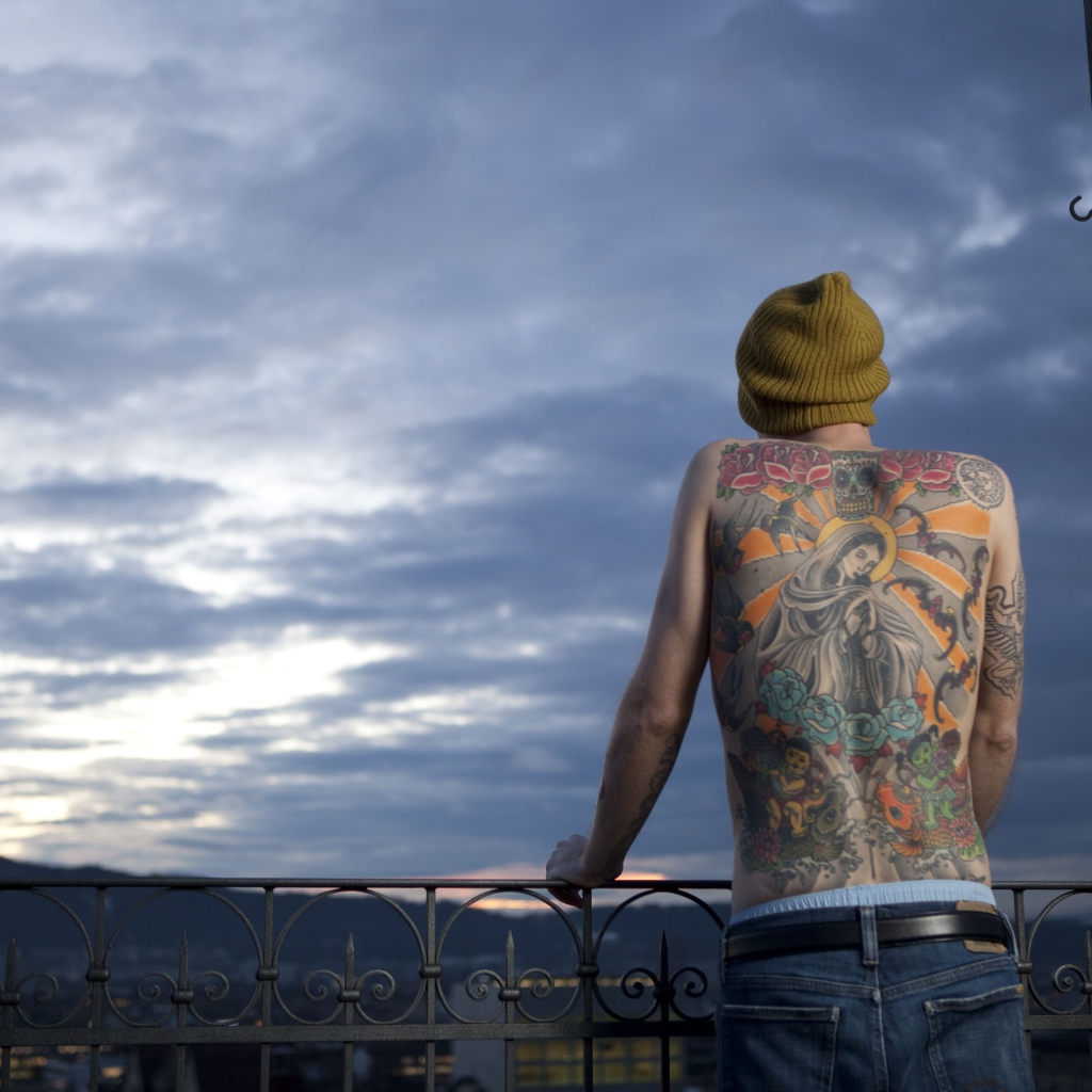 Икона тату на спине