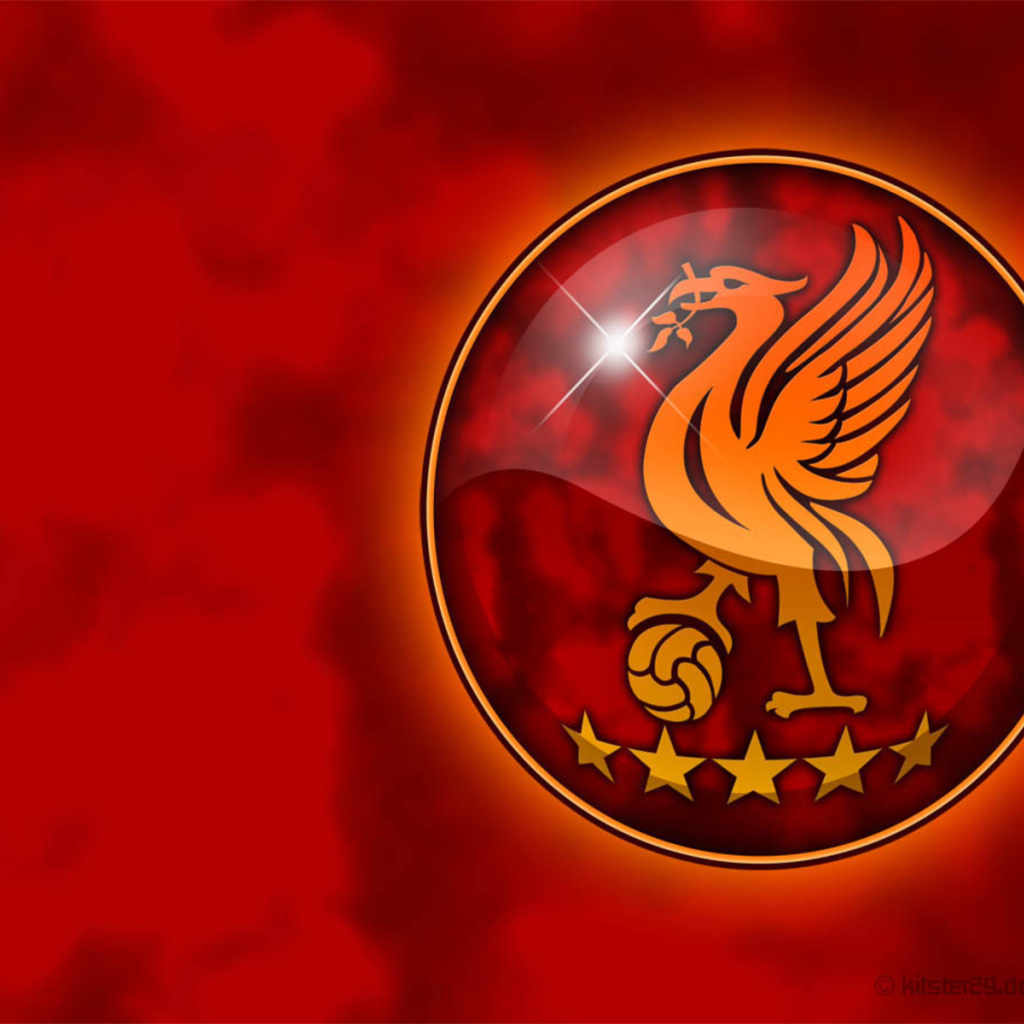 Ливерпуль на красном фоне