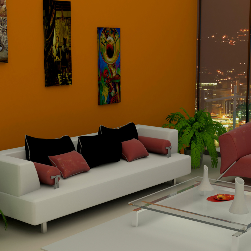 Гостиная в небоскребе