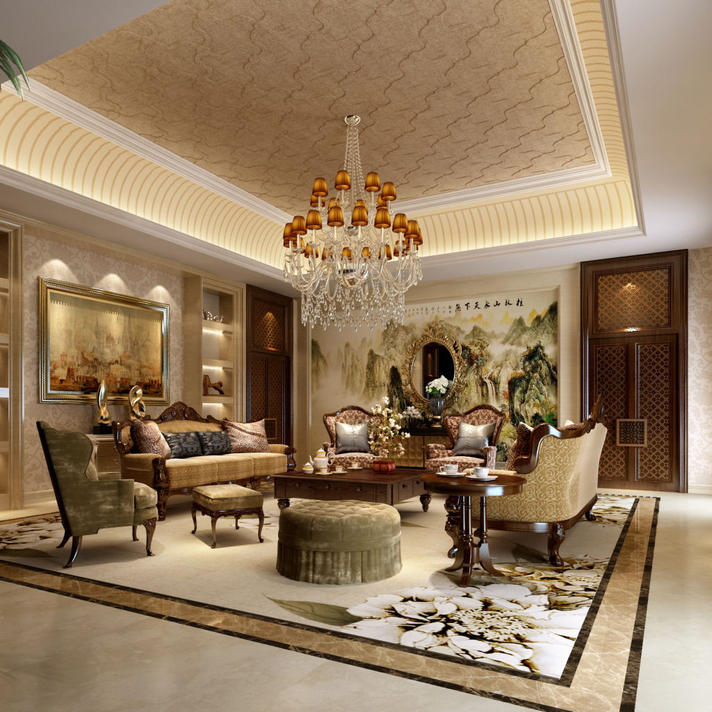 Гостиная в стиле люкс