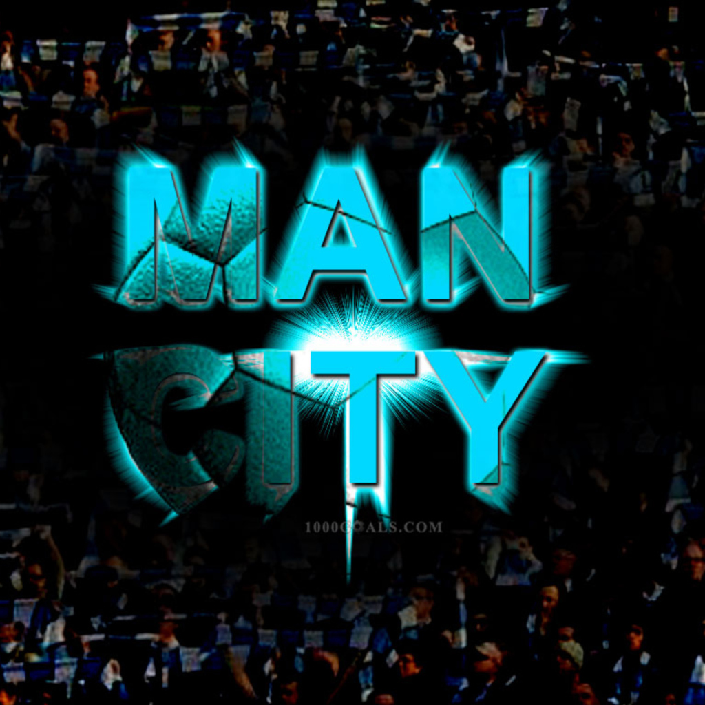 Манчестер Сити на черном фоне