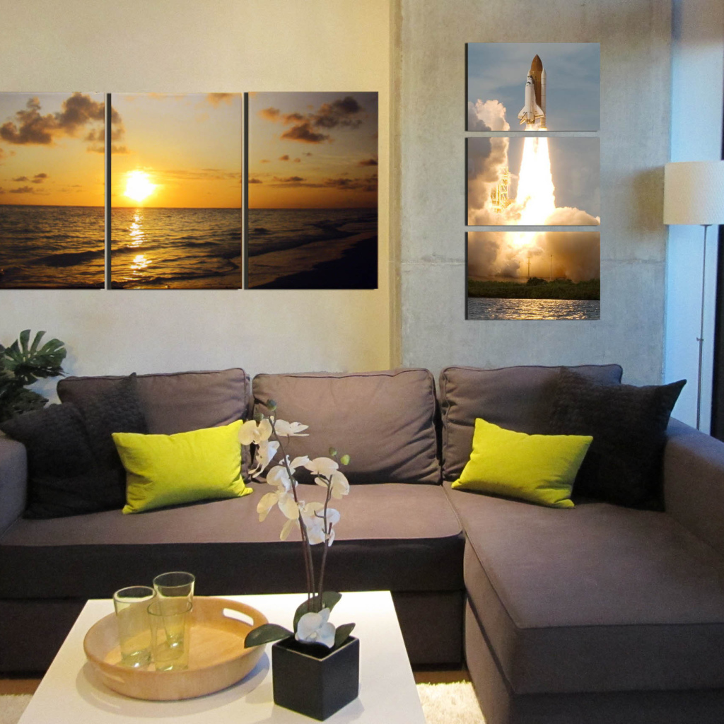 Картины на стене в гостиной