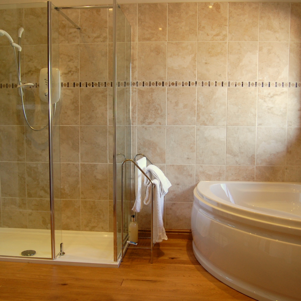 Душевая и джакузи в ванной