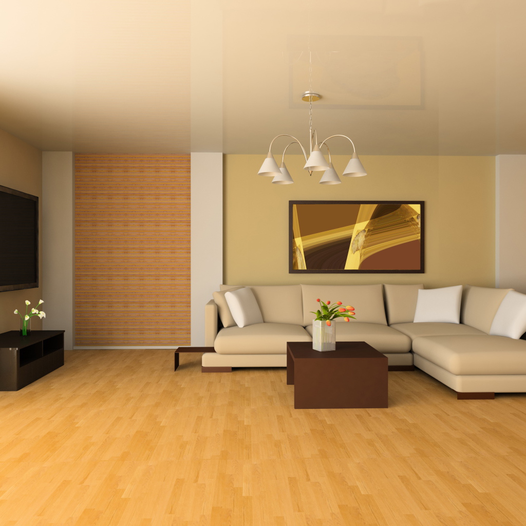 Просторная комната гостиная