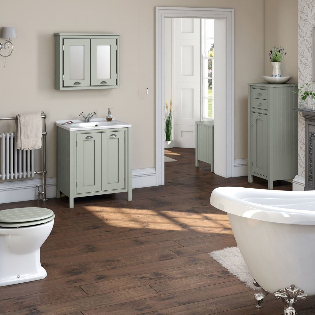 Традиционное оформление ванной комнаты