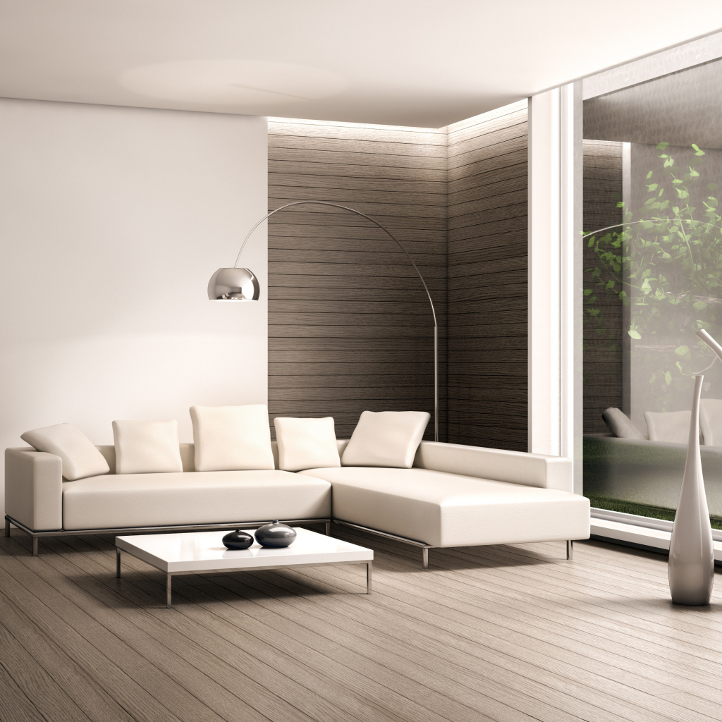 Окно на всю стену в гостиной