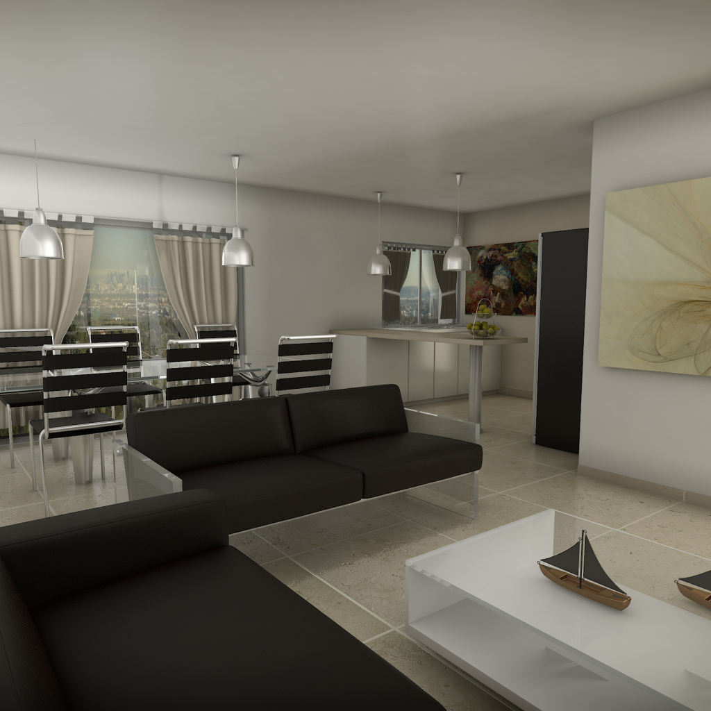 Белые стены в столовой