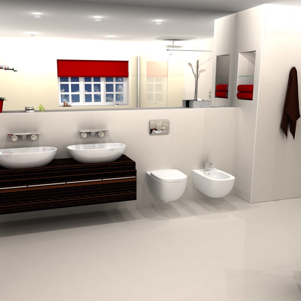 Совмещенная с туалетом ванная комната