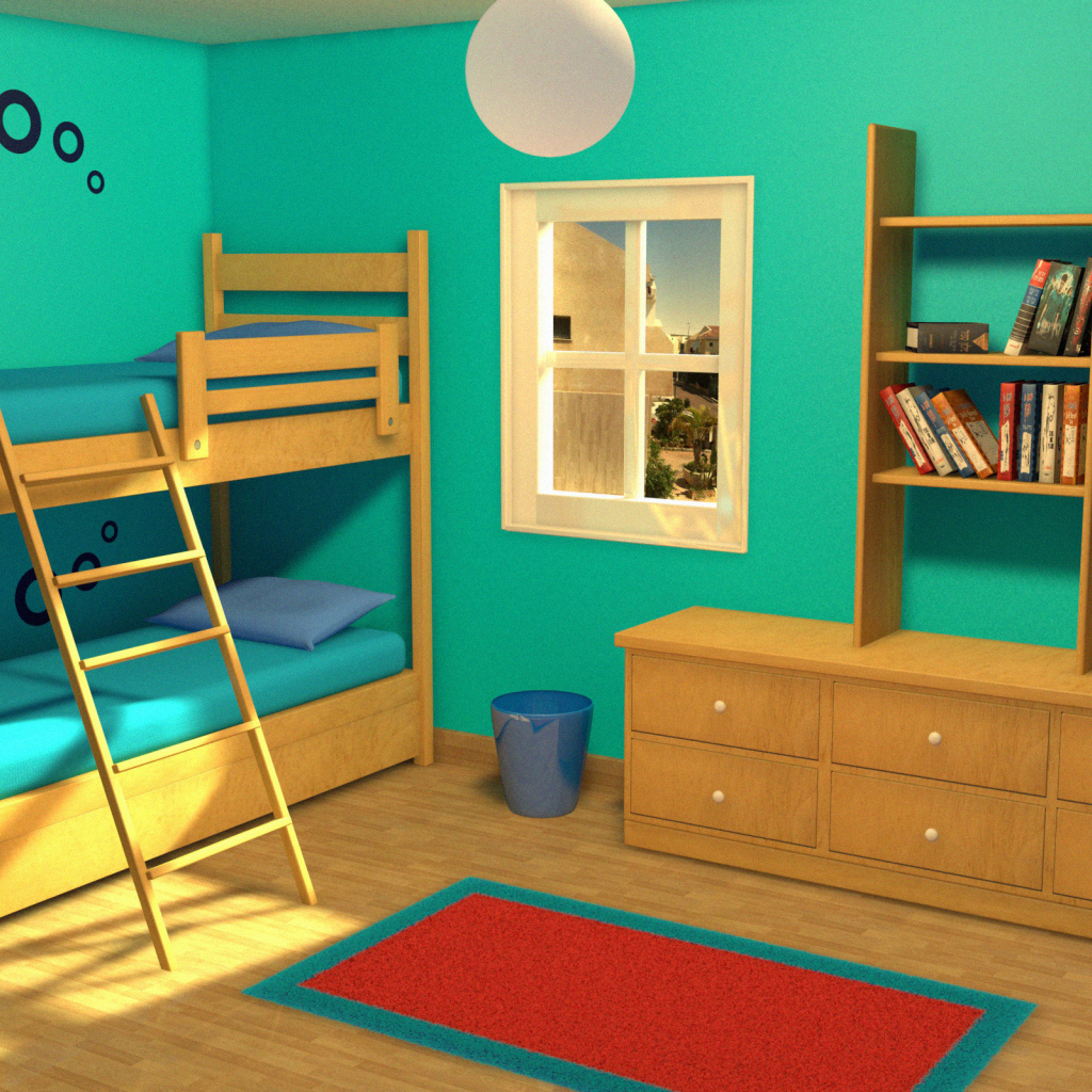 Деревянная мебель в детской комнате