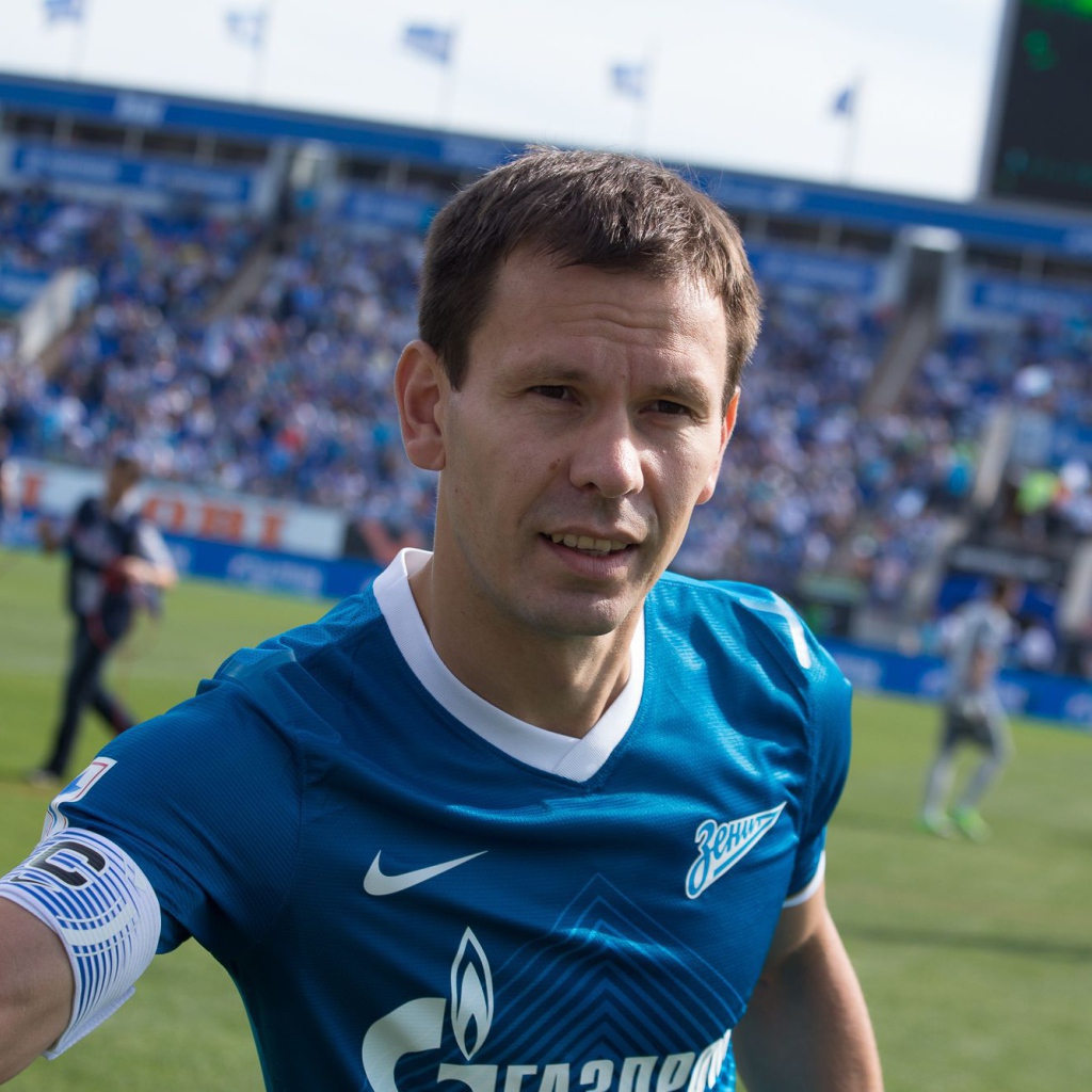 Zenit midfielder Konstantin Zyryanov on the field