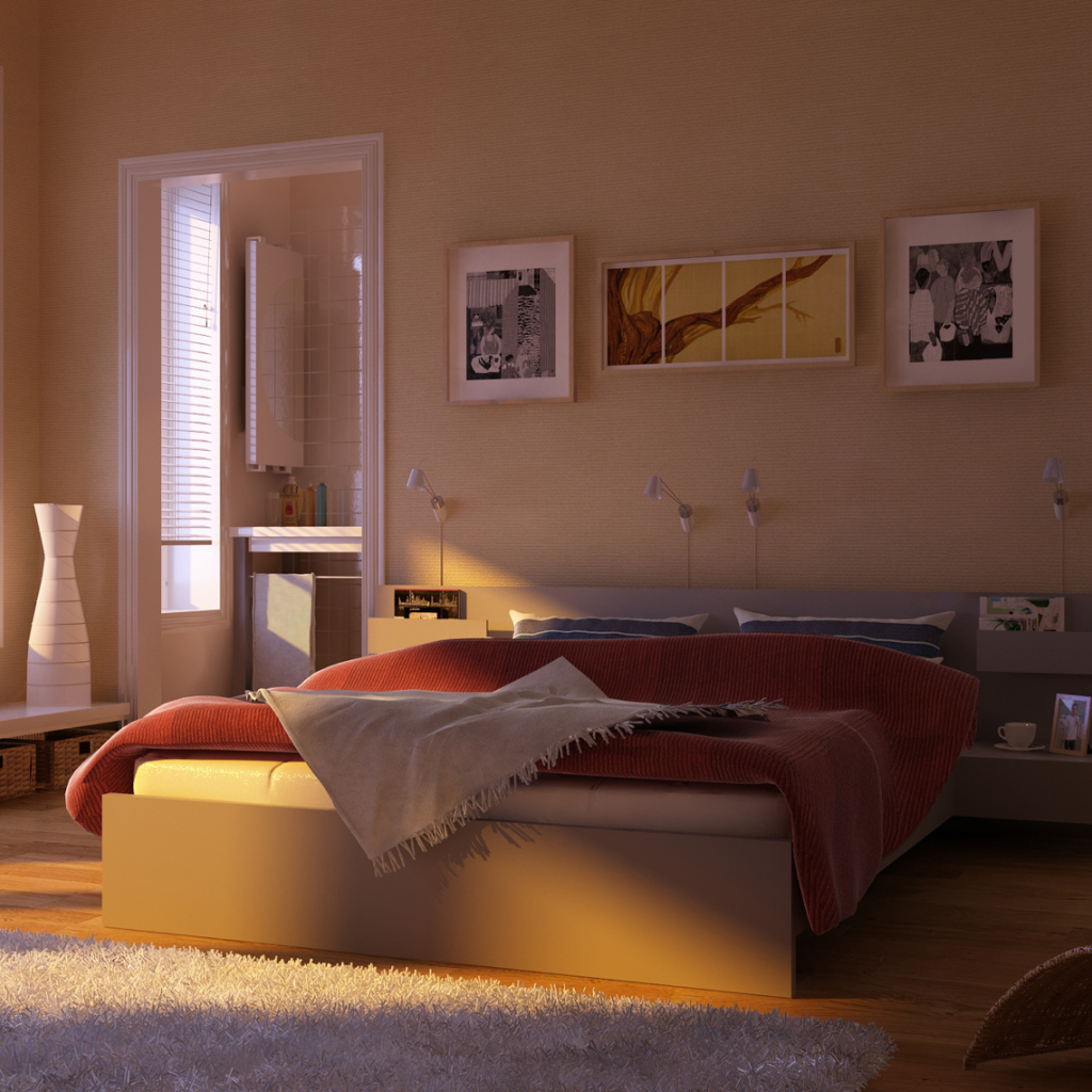 Спалня в стиле крем