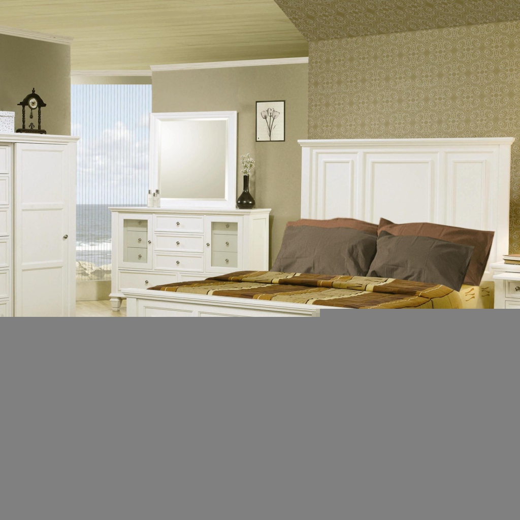 Белая мебель в спальне