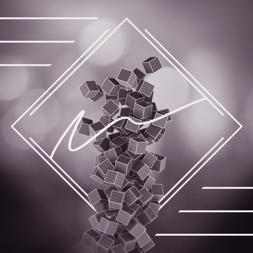 Столб из черных кубов 3Д