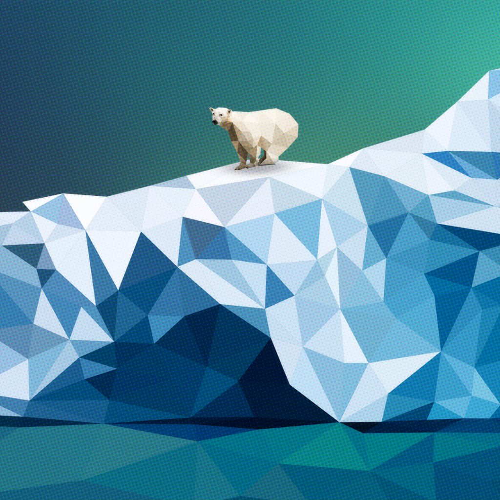 Медведь на леднике, 3Д графика