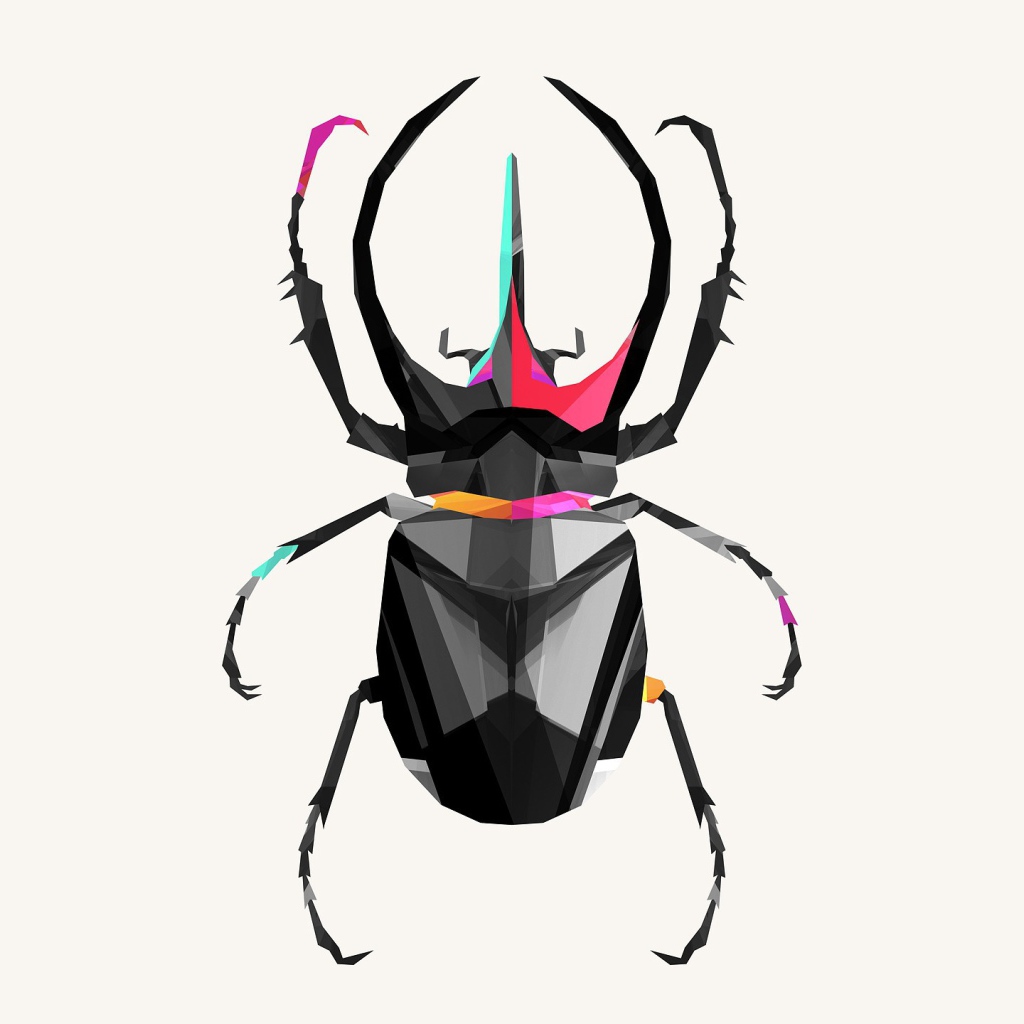 Жук с рогами, 3-Д модель