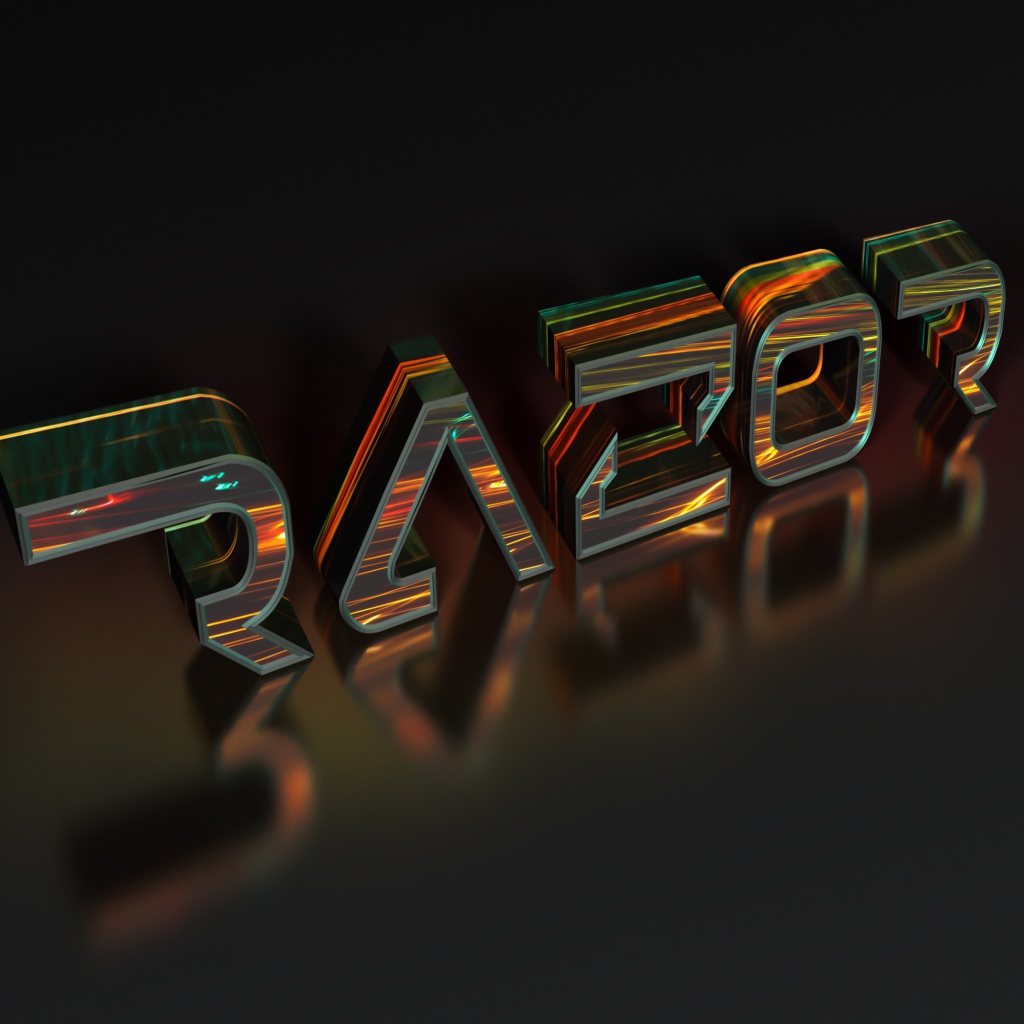 Надпись Razor, 3Д графика