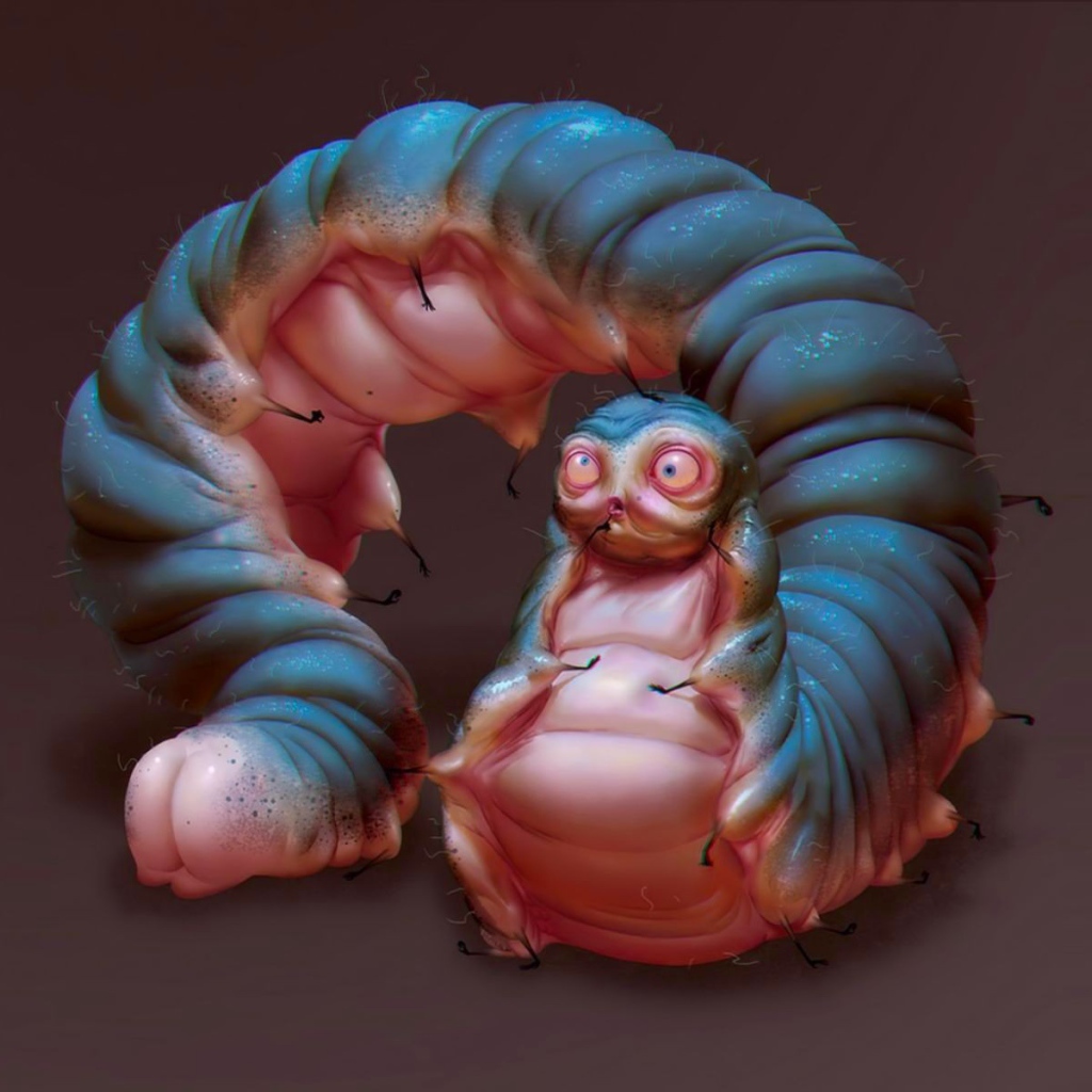 Гусеница, 3Д графика