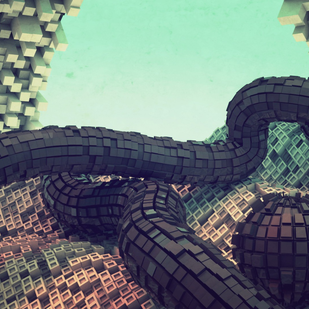 Кубические конструкции из пикселей