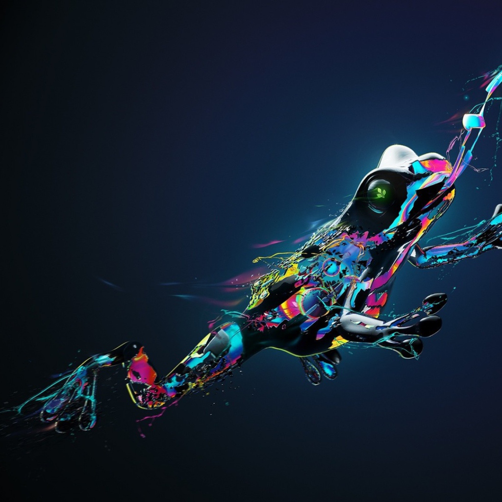 Цифровая лягушка в полете