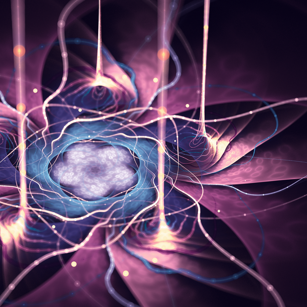 Потоки энергии фиолетового цветка