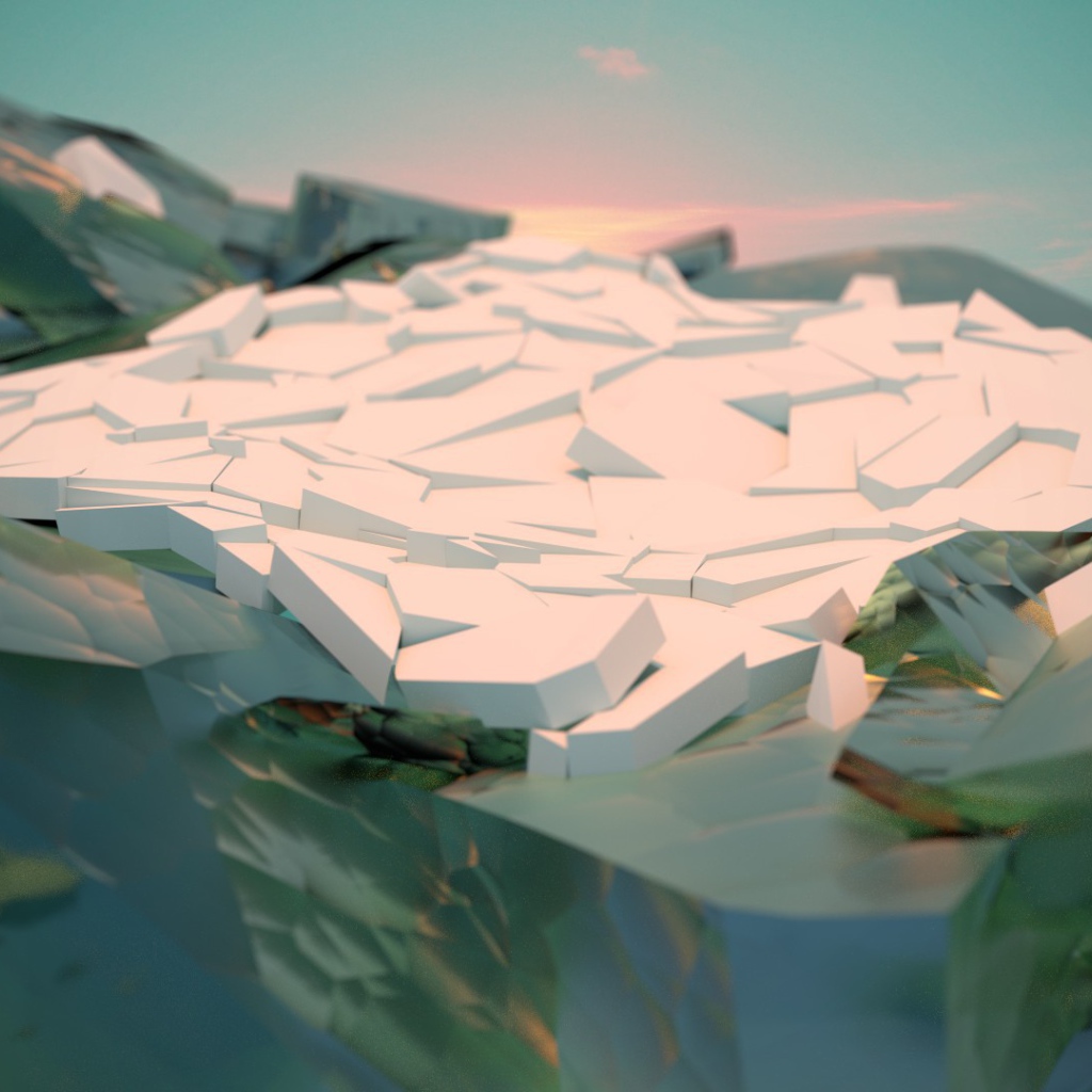 Ледник, 3Д графика