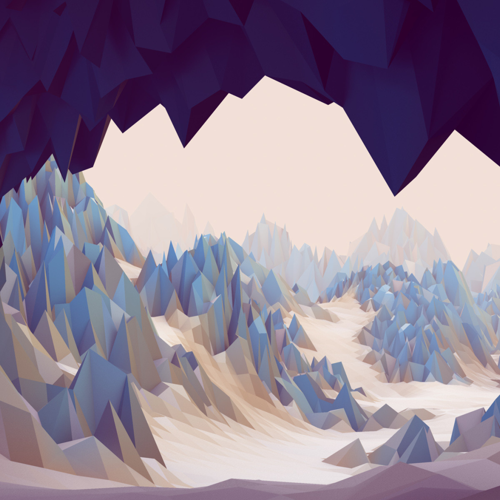 Горный пейзаж в 3Д