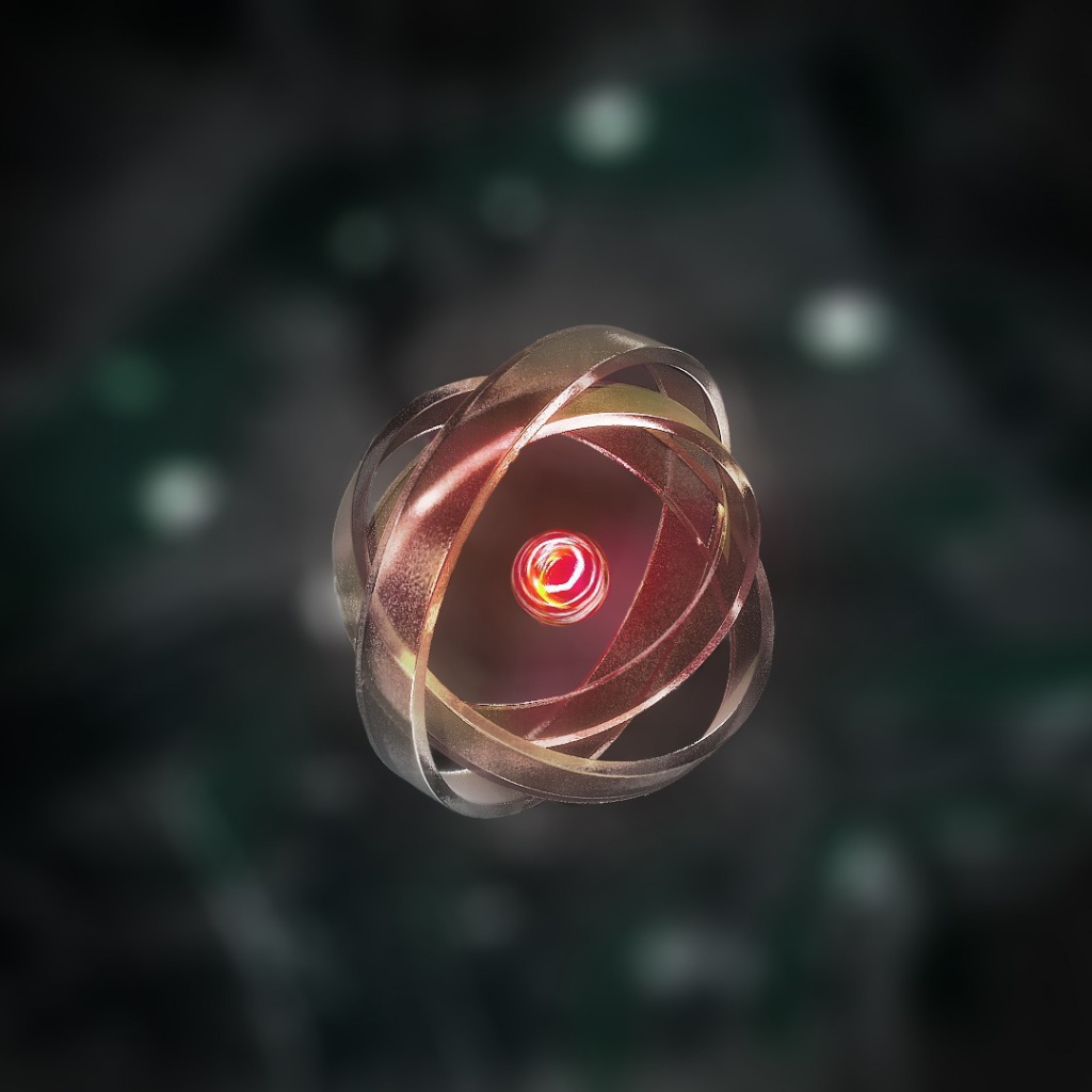 Один атом в 3Д