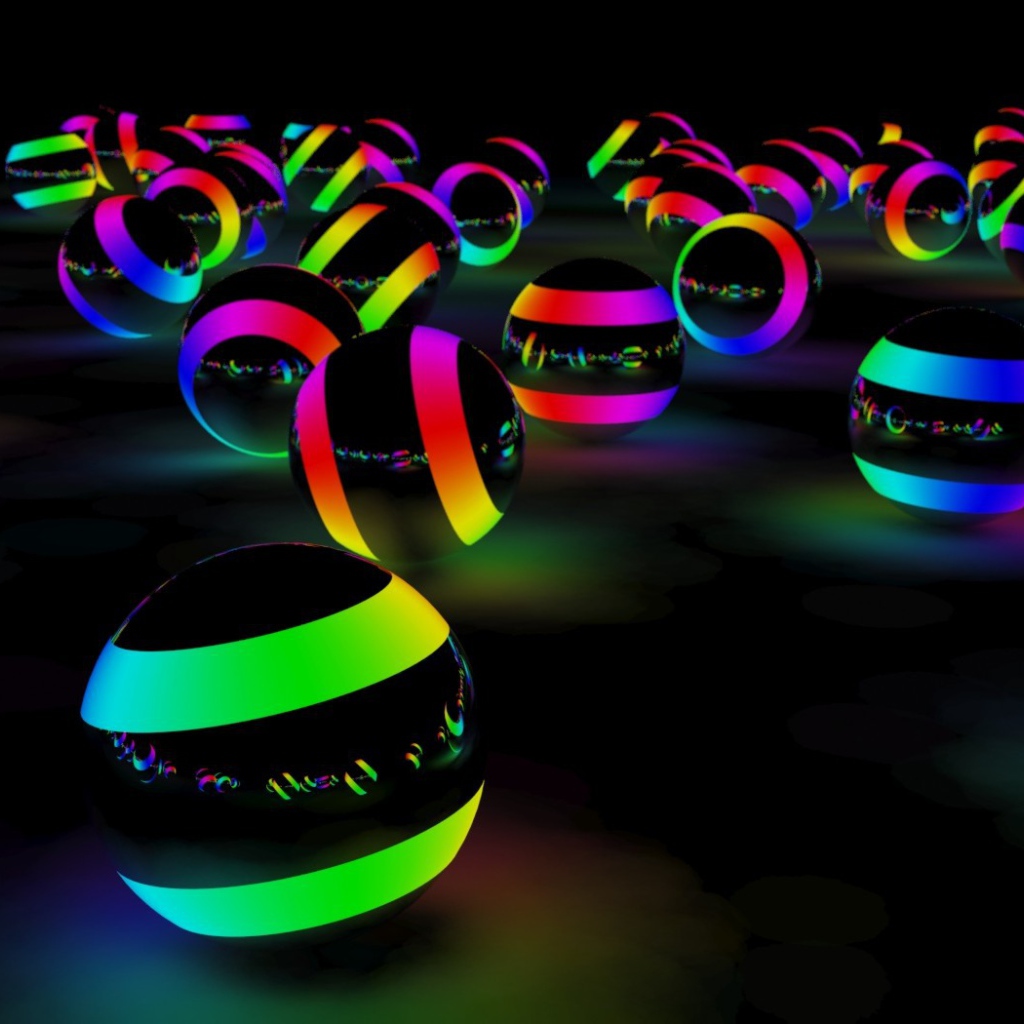 Радужные световые шары