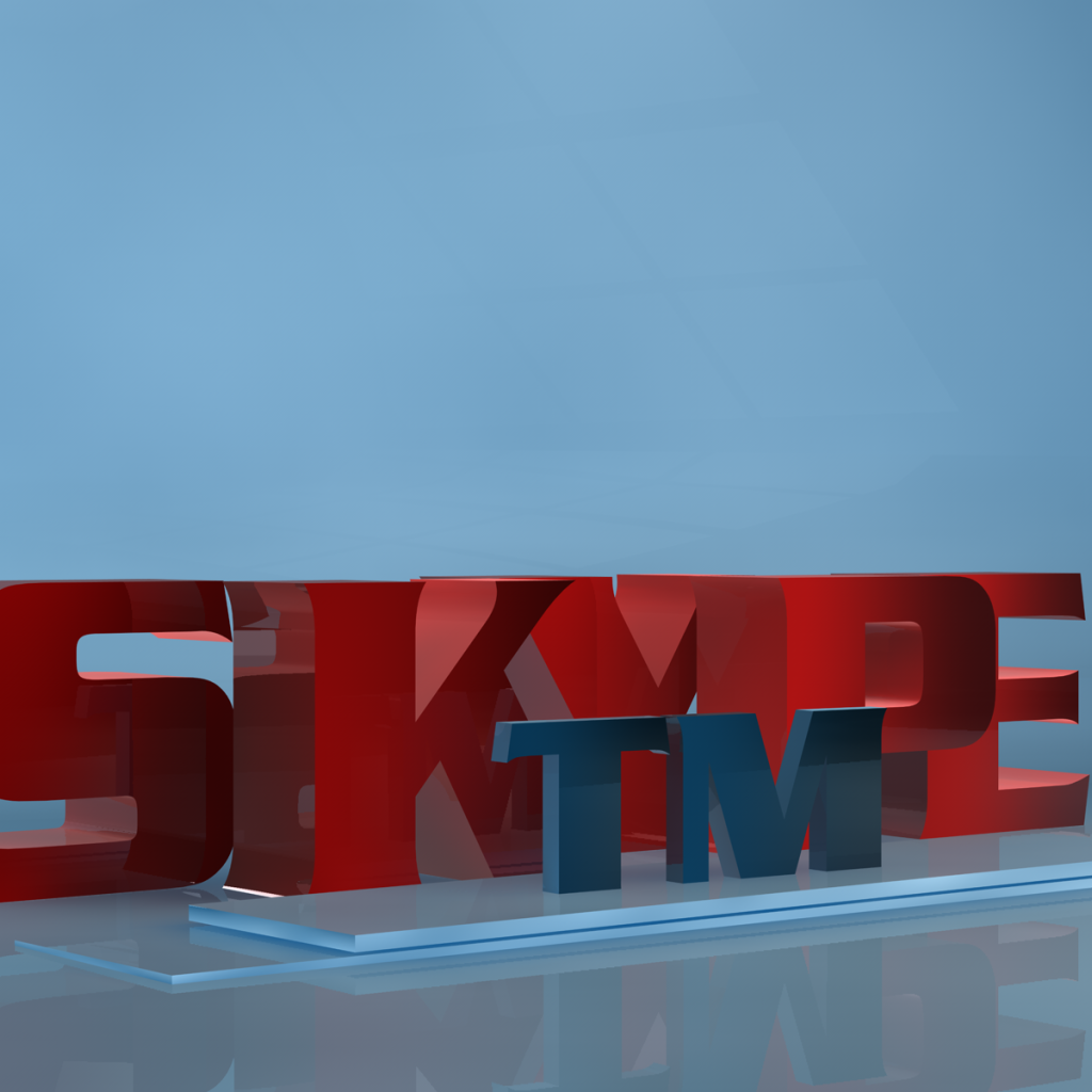 Красная надпись на голубом фоне, 3Д модель