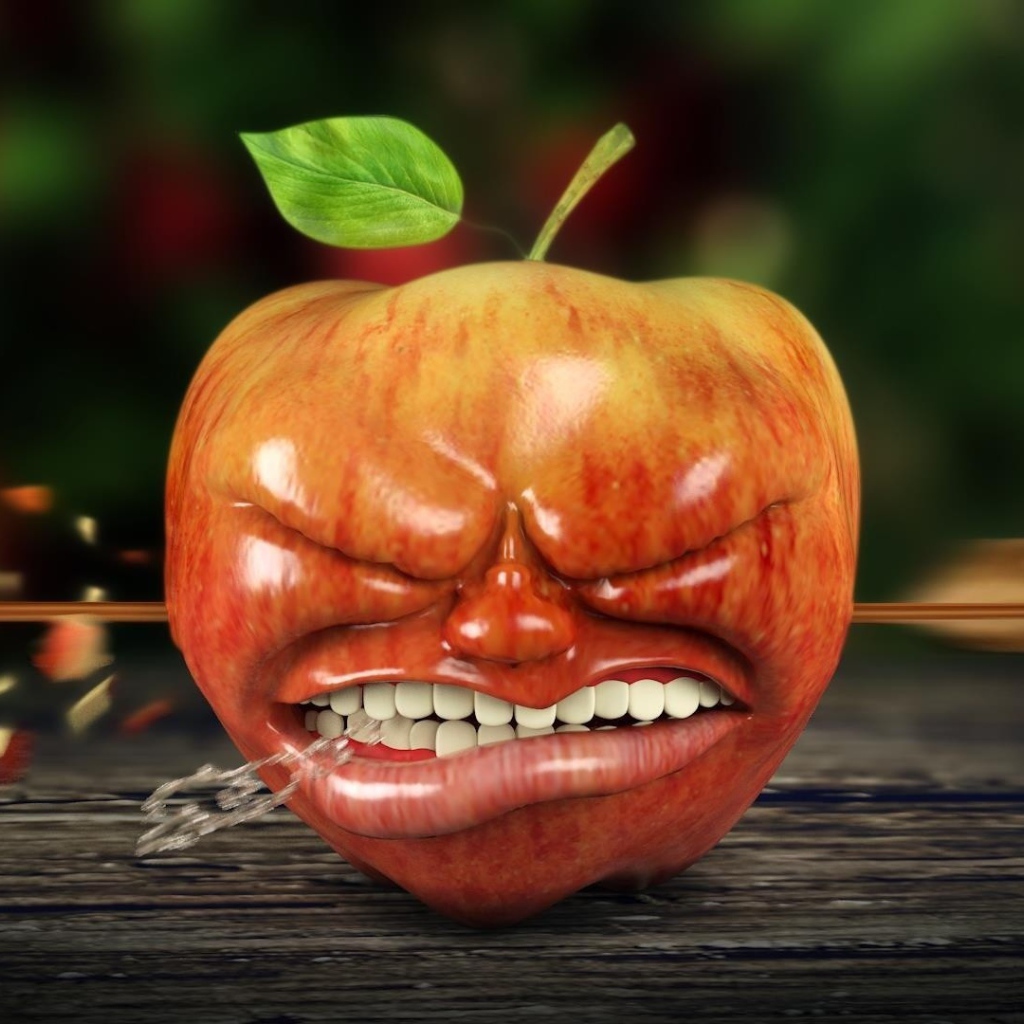 Грустное яблоко, 3Д модель