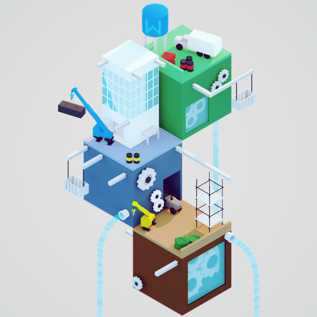 Устройство завода, 3Д графика