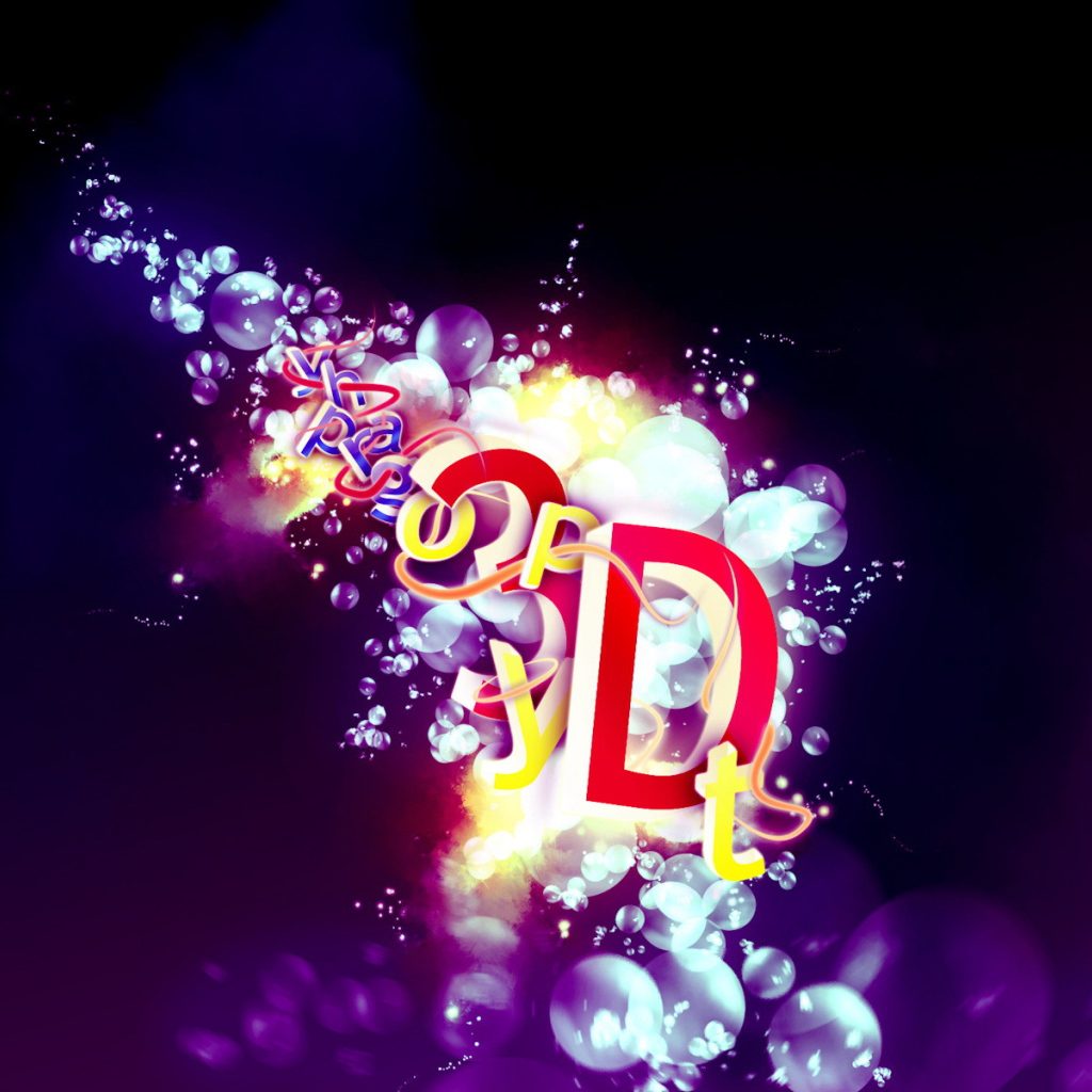 Надпись на пузырьках