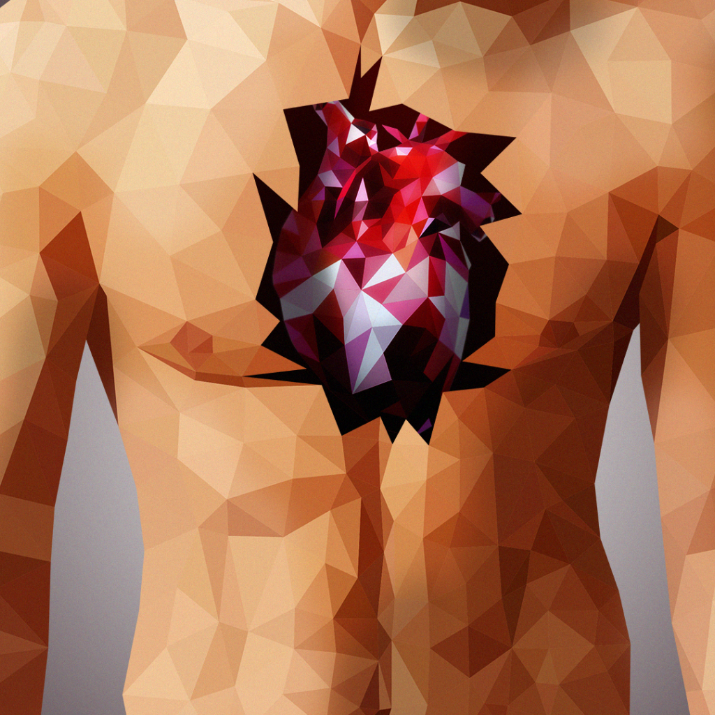 Торс мужчины, 3Д графика