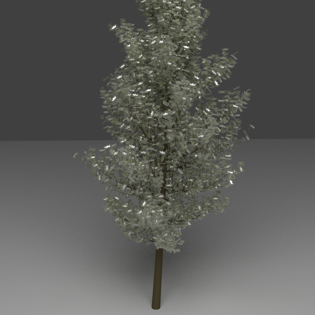 Дерево из стеклянных кристаллов