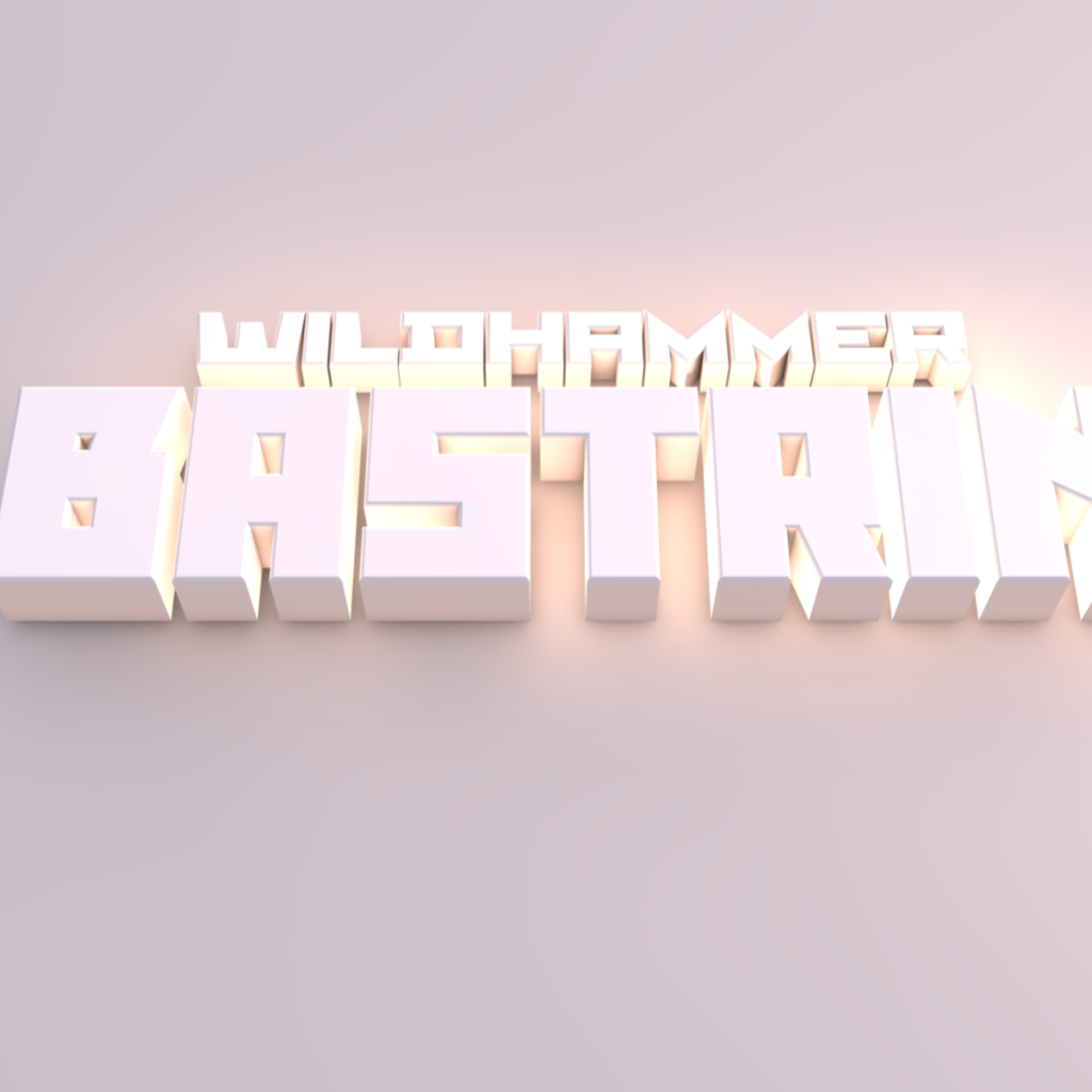 Белые буквы на розовом фоне, 3Д модель